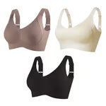 🔥HOT SALE🔥- Women's Ribbed Push Up Adjustable Wireless Bra
