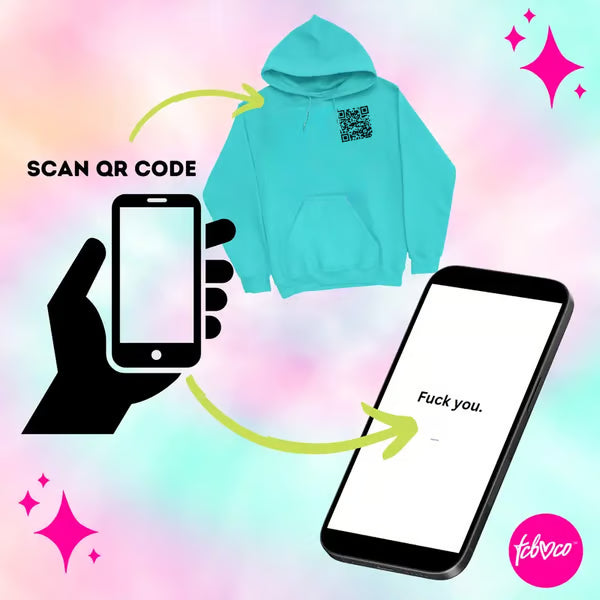 🔥2025 Hot Sale 49% OFF🔥+🔥FREESHIPPING🔥 Funny F**K QR Code Hoodie