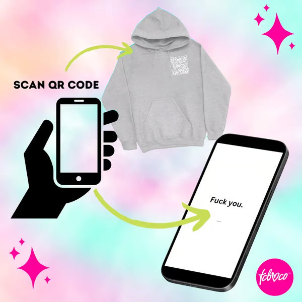 🔥2025 Hot Sale 49% OFF🔥+🔥FREESHIPPING🔥 Funny F**K QR Code Hoodie