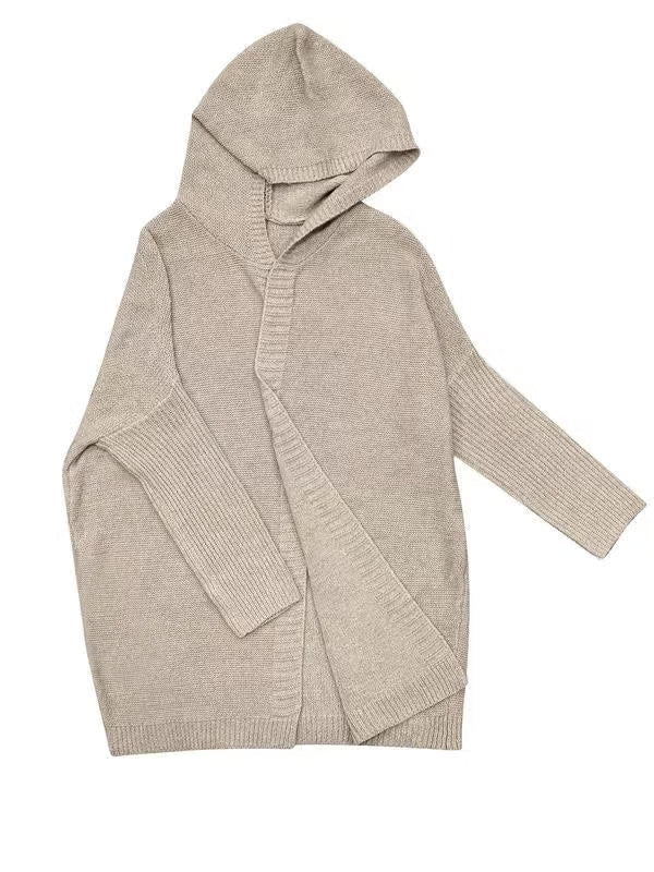 🔥Last Day Promotion 60% OFF +🔥FREESHIPPING🔥 Women's Plain Chunky Open Front Long Sleeve Hooded Knitting Cardigan