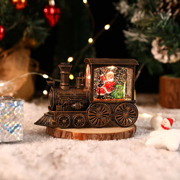 Christmas train with crystal balls