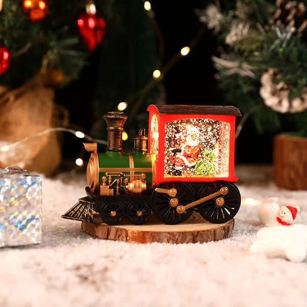 Christmas train with crystal balls