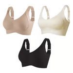 🔥HOT SALE🔥- Women's Ribbed Push Up Adjustable Wireless Bra