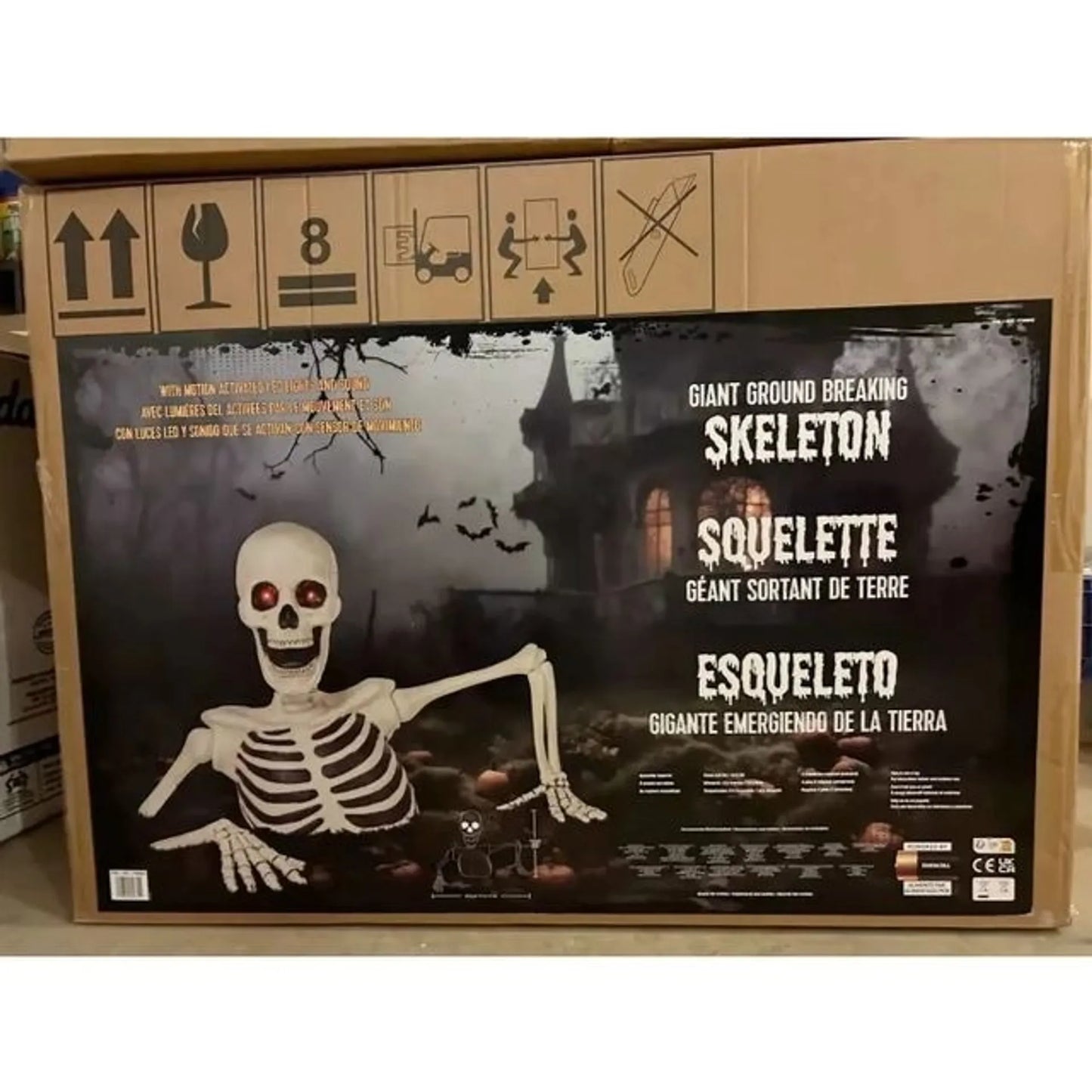 👻🎃Halloween Pre-sale 50% OFF🔥+FREESHIPPING🔥–Towering Skeleton with LED Eyes & Haunting Sounds 👻